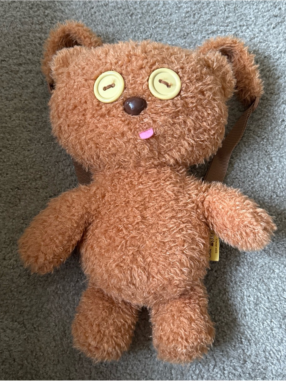 Authentic Universal Studios Minions Tim the Teddy Bear Plush Backpack Used